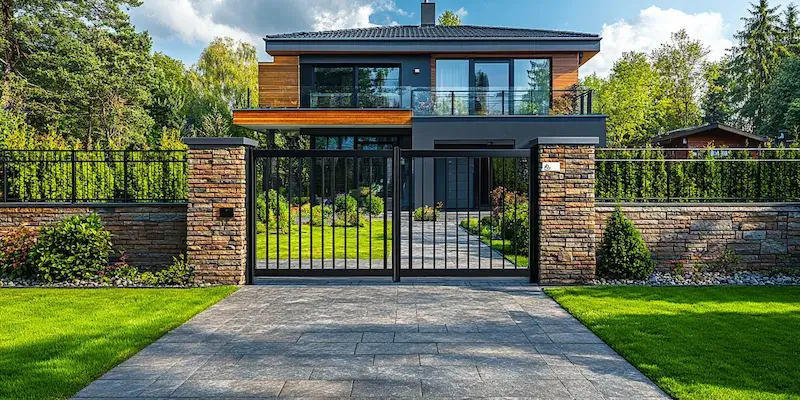 Alu Zäune aus Polen mit Montage