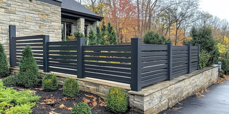 Metallzaun aus Polen mit Montage